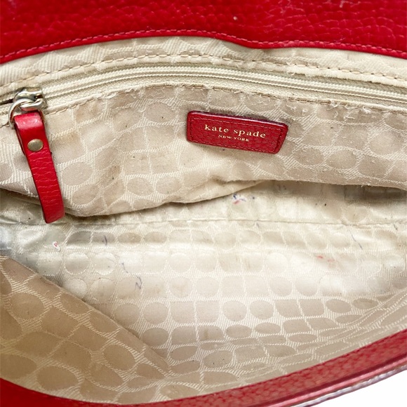 Kate Spade Vintage Bag in Deep Red Pebble Leather - Picture 12 of 16